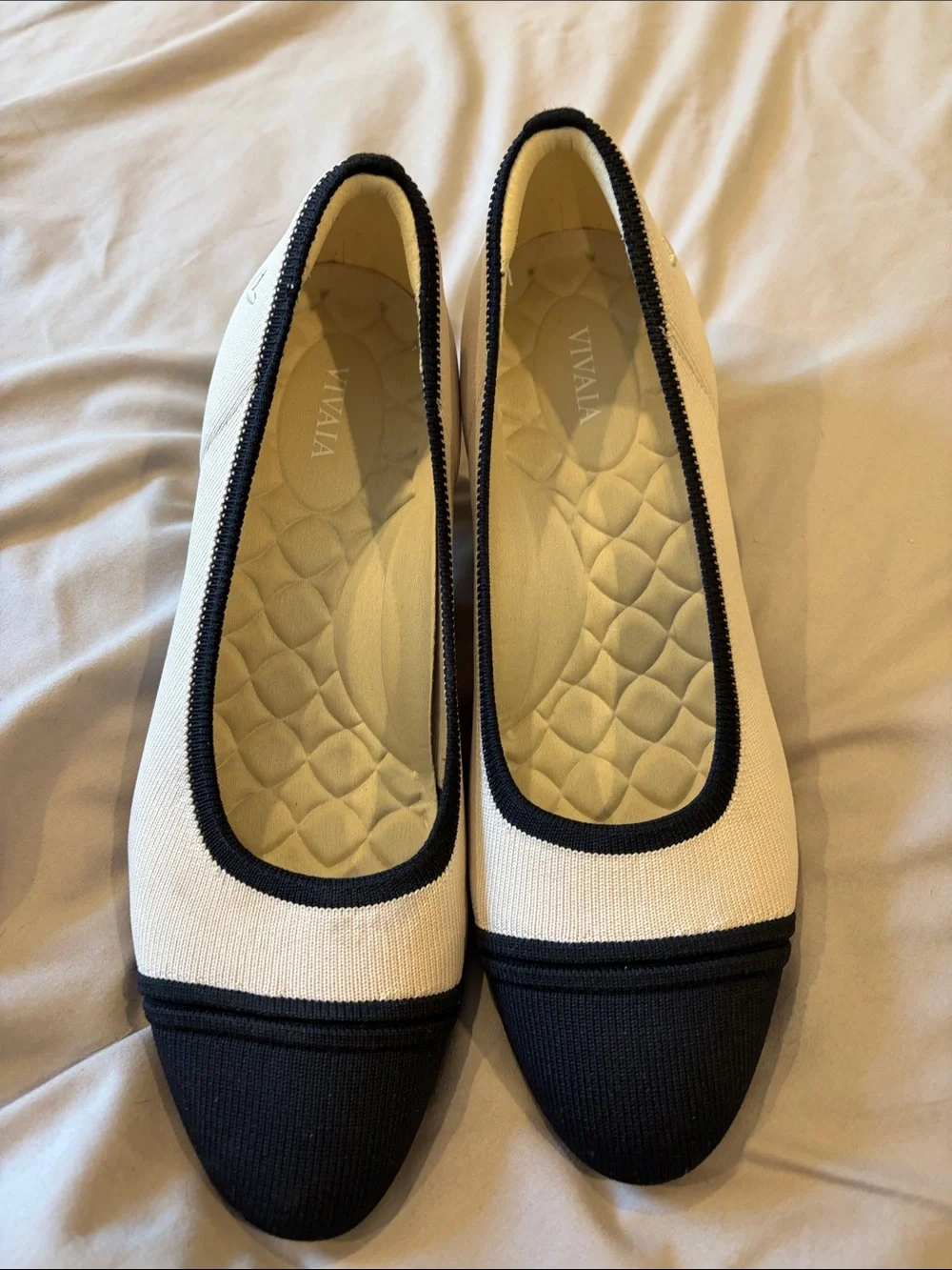 Cream and Black Heels